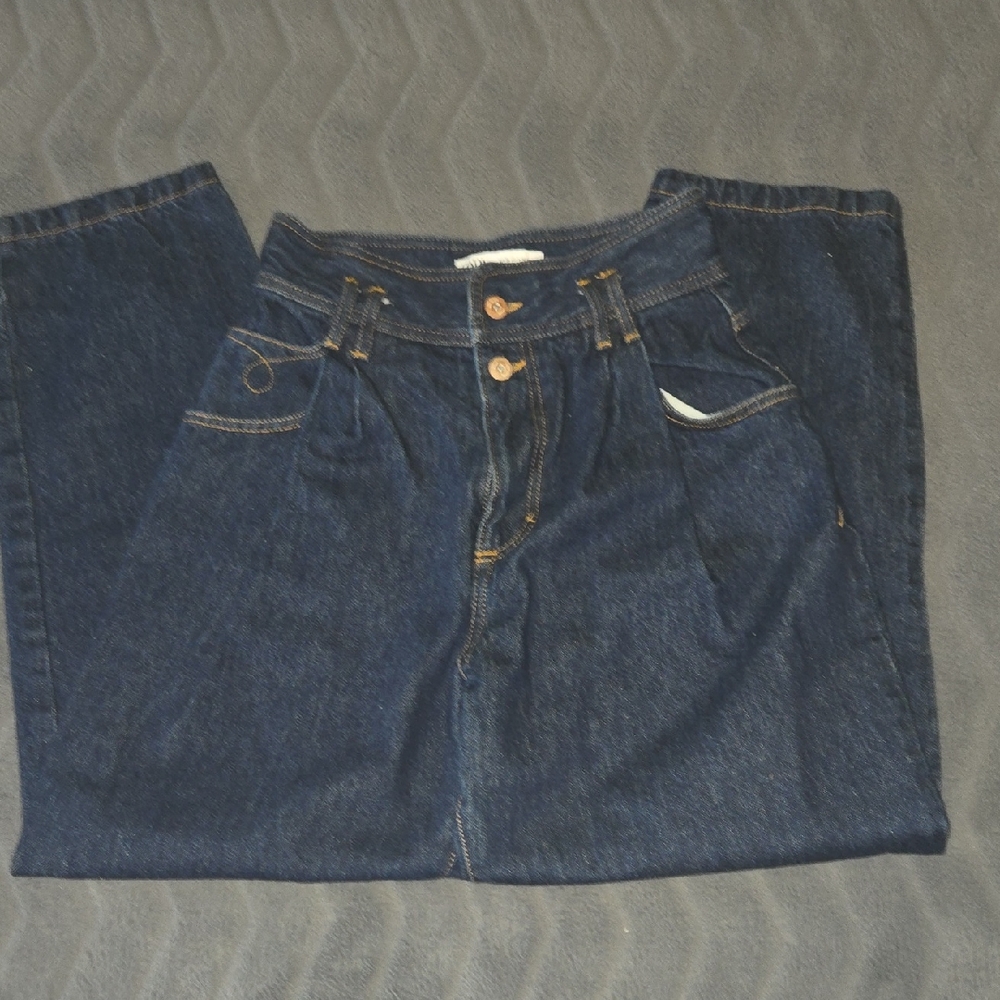 Zara High Rise Blue Jeans Classic Denim